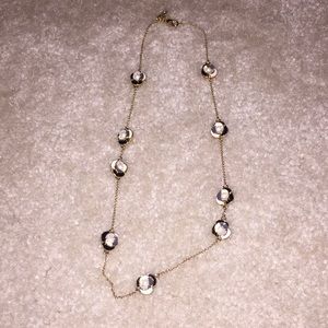 Kate Spade black and white flower necklace